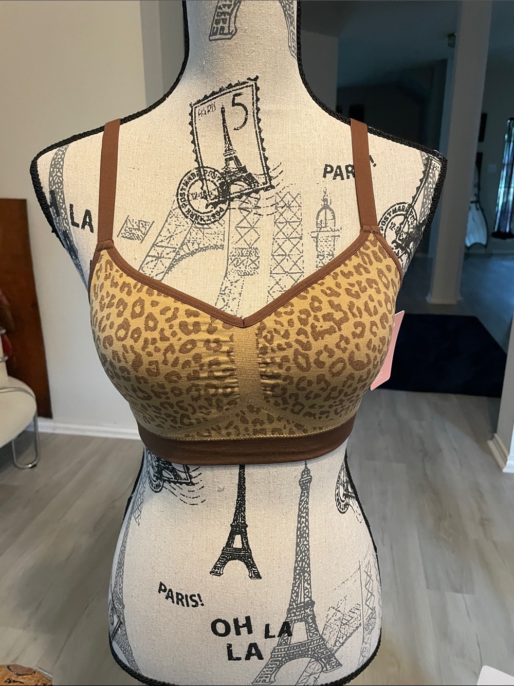 Feelingirl Smooth Contour Leopard Print Wireless Bra